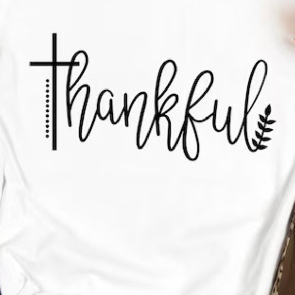 Thankful, Thankful Shirt, Thanksgiving T Shirt, Cute Thankful heart t-shirt - Picture 2 of 5